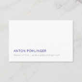 Carte De Visite maître minimal réduit (Devant)