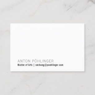 Carte De Visite maître minimal subtil