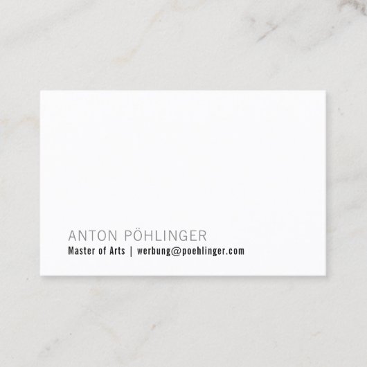 Carte De Visite maître minimal subtil (Devant)