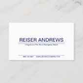 Carte De Visite maître-nageur (Dos)