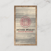 Carte De Visite Maître Sommelier Baril de Vin Planches en bois (Devant)