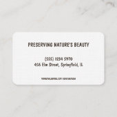 Carte De Visite Maître Taxidermiste (Dos)