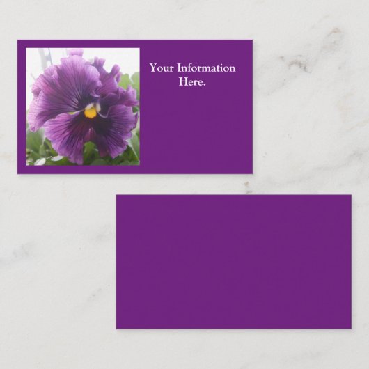 Carte De Visite Maîtresse (Devant / Derrière)