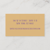 Carte De Visite Maîtrise / Décoration / Couture moderne (Dos)