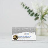 Carte De Visite Maîtrise en brique Maison Entrepreneur en bâtiment (Debout devant)