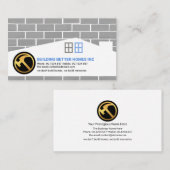 Carte De Visite Maîtrise en brique Maison Entrepreneur en bâtiment (Devant / Derrière)