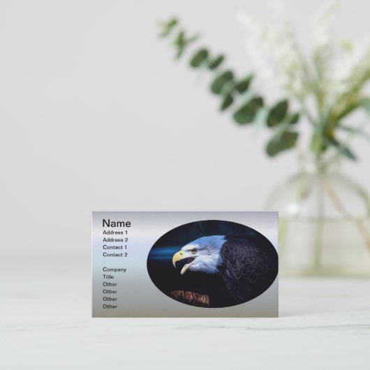 Carte De Visite Majestic Bald Eagle (Debout devant)