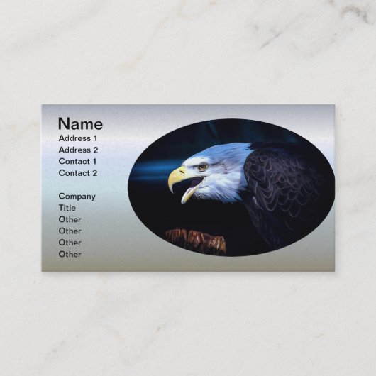 Carte De Visite Majestic Bald Eagle (Devant)