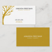 Carte De Visite Majestic Golden Tree Massage Therapist (Devant / Derrière)
