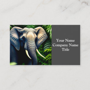 Carte De Visite Majestic Jungle Elephant - Sauvage Et Libre