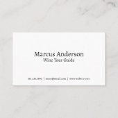 Carte De Visite Majestic Vineyard | Wine (Dos)