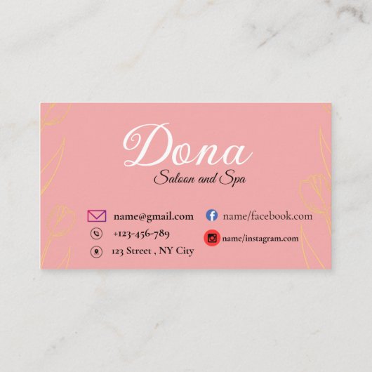 Carte De Visite Make Up Artist Business Card (Dos)