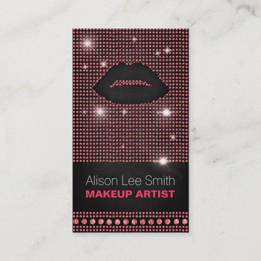 Carte De Visite Makeup Artist/Bright Diamonds (Devant)