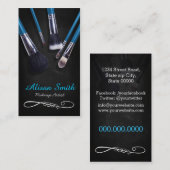 Carte De Visite Makeup Artist brushes/Cosmetic Brushes (Devant / Derrière)