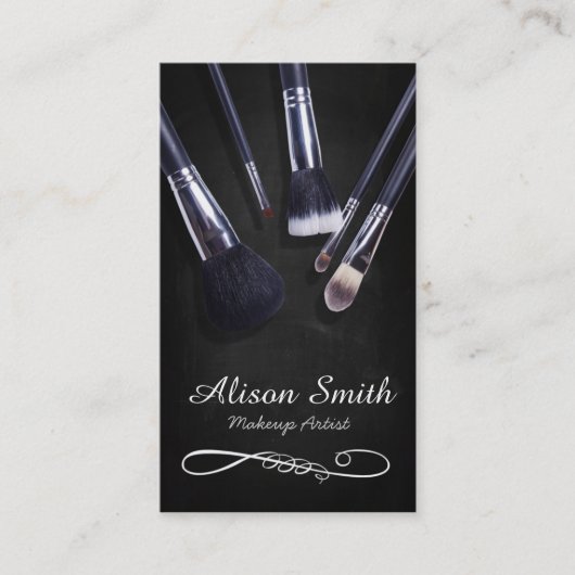 Carte De Visite Makeup Artist brushes/Cosmetic Brushes (Devant)