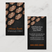 Carte De Visite Makeup Artist/Copper Diamonds Sparkle Lips (Devant / Derrière)