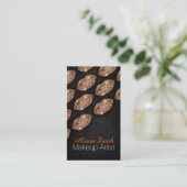 Carte De Visite Makeup Artist/Copper Diamonds Sparkle Lips (Debout devant)