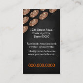 Carte De Visite Makeup Artist/Copper Diamonds Sparkle Lips (Dos)
