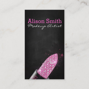 Carte De Visite Makeup Artist/Diamonds Lipstick