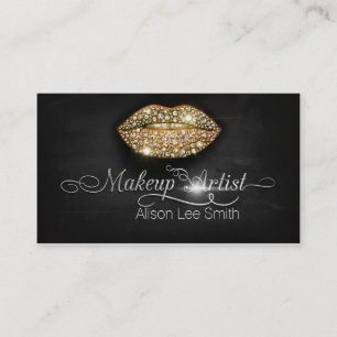 Carte De Visite Makeup Artist/Diamonds Sparkle Lips