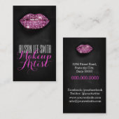 Carte De Visite Makeup Artist/Diamonds Sparkle Lips (Devant / Derrière)
