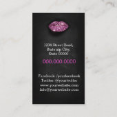 Carte De Visite Makeup Artist/Diamonds Sparkle Lips (Dos)