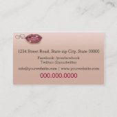 Carte De Visite Makeup Artist/Diamonds Sparkle Lips (Dos)