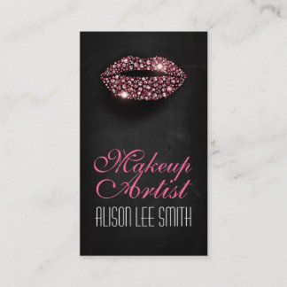 Carte De Visite Makeup Artist/Diamonds Sparkle Lips