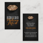 Carte De Visite Makeup Artist/Diamonds Sparkle Lips (Devant / Derrière)