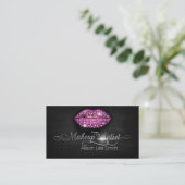Carte De Visite Makeup Artist/Diamonds Sparkle Lips (Debout devant)