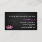 Carte De Visite Makeup Artist/Diamonds Sparkle Lips (Dos)