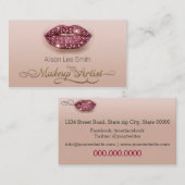 Carte De Visite Makeup Artist/Diamonds Sparkle Lips (Devant / Derrière)