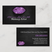 Carte De Visite Makeup Artist/Diamonds Sparkle Lips (Devant / Derrière)