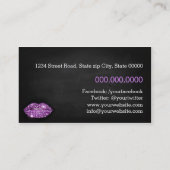 Carte De Visite Makeup Artist/Diamonds Sparkle Lips (Dos)