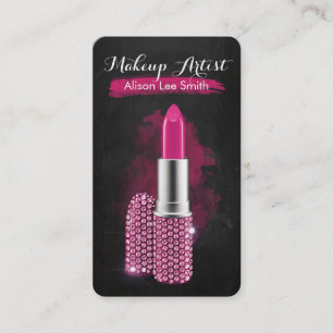 Carte De Visite Makeup Artist/Diamonds Sparkle Lipstick