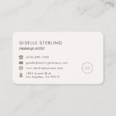 Carte De Visite Makeup Artist Feminine Professional (Dos)