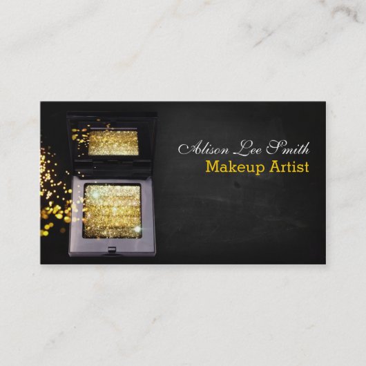 Carte De Visite Makeup Artist/Gold Magic Shimmer Brick (Devant)