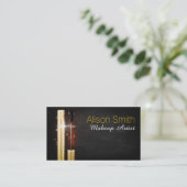 Carte De Visite Makeup Artist/Golden Sparkle Masque (Debout devant)