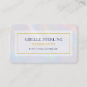 Carte De Visite Makeup Artist Holographic QR Code (Devant)