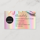 Carte De Visite Makeup Artist Lash Nails Custom Logo Drip (Dos)
