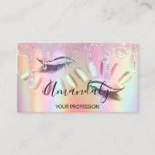 Carte De Visite Makeup Artist Lash Nails Custom Logo Drip (Devant)