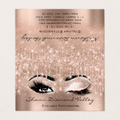 Carte De Visite Makeup Artist Lashes (Extérieur déplié)