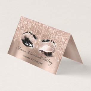 Carte De Visite Makeup Artist Lashes Extension Goutte Rose Blush