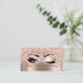 Carte De Visite Makeup Artist Lashes goutte Rose Blush Drips (Debout devant)