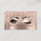 Carte De Visite Makeup Artist Lashes goutte Rose Blush Drips (Devant)