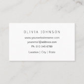 Carte De Visite Makeup Artist Modern Hand Lettered Business Card (Dos)