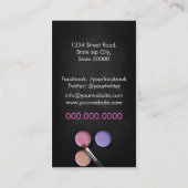Carte De Visite Makeup Artist/Palette (Dos)