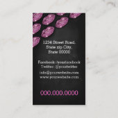 Carte De Visite Makeup Artist/Pink Diamonds Sparkle Lips (Dos)