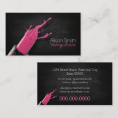Carte De Visite Makeup Artist/Pink Lipstick (Devant / Derrière)