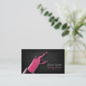 Carte De Visite Makeup Artist/Pink Lipstick (Debout devant)
